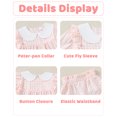 thumbnail image 6 of Toddler Baby Girl Clothes 18 Months Girl Fall Outfits 24 Months Girls Ruffle Long Sleeve Peter-pan Collar Plaid Top Pants 2PCS Set Pink, 6 of 6