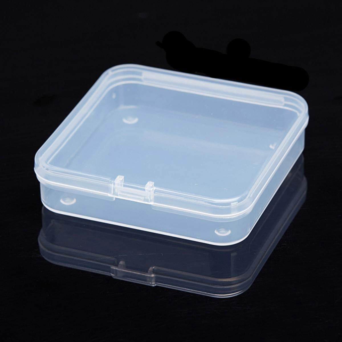 6 Pcs Clear Plastic Storage Boxes with Lids, Rectangular Containers for Pills, Jewelry, Beads, Herbs, Craft Supplies Organizer