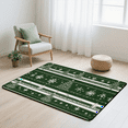 thumbnail image 6 of CURLYOOT Christmas Area Rug 3x5 Ft Rugs for Entryway Entrance Kitchen, Washable Non Slip Boho Green Stripes Indoor Floor Carpet for Bedroom Living Room, 6 of 7