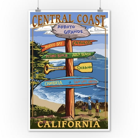 Arroyo Grande - Arroyo Grande, California - Destination Sign (Version 2) - Lantern Press Poster (9x12 Art Print, Wall Decor Travel Poster)