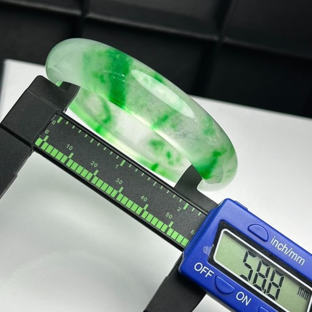 Real Natural Grade AAA Ice Green Flower Myanmar Jade jadeite bracelets