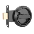 thumbnail image 4 of Cerradura de puerta de acero inoxidable con anillo de tirador para puerta de armario, cajón, armario, color negro, 4 of 5