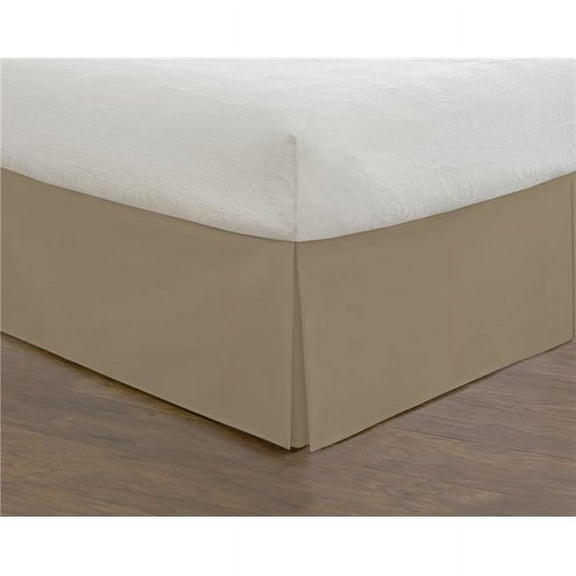 Basic Microfiber Tailored 14 in. Bed Skirt Mocha - King