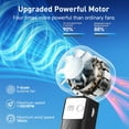 thumbnail image 5 of Juyafio Cutting-Edge Tech with 199 Speed Cooling Portable Small Fan&Handheld Fan,Foldable Desktop Fan,4000mAh, USB Rechargeable And Quiet Personal Fan For Home, Office, Travel & Outdoor Use (Black), 5 of 17