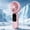 Pink, variant on chaungfeng Portable Handheld Fan, Rechargeable Mini Fan with 3 Speeds Quiet USB Small Fan for Travel Office Home Outdoor - Pink