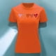 thumbnail image 3 of Playera Blusa Con Estampado De Corazones Ropa Para Mujer Color Anaranjado Talla Chica Marca Emil SaEs, 3 of 4