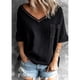 thumbnail image 2 of Camiseta para Mujer,Camiseta para Mujer,Camiseta De Manga Media De Color Puro para Mujer,Camiseta De Verano para Mujer,Diseño Aerodinámico, 2 of 6