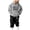 Grey#9527, variant on BOOMNY Toddler Girls 2 Peice Sweatsuits Graphic Y2K Long Sleeve Sweatshirts Pants Sets for Kids Comfy Track Suits