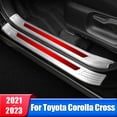 thumbnail image 2 of Cubierta protectora de placa de desgaste de umbral de puerta de coche de acero inoxidable para Toyota Corolla Cross XG10 2021 2022 2023, accesorios híbridos, 2 of 5