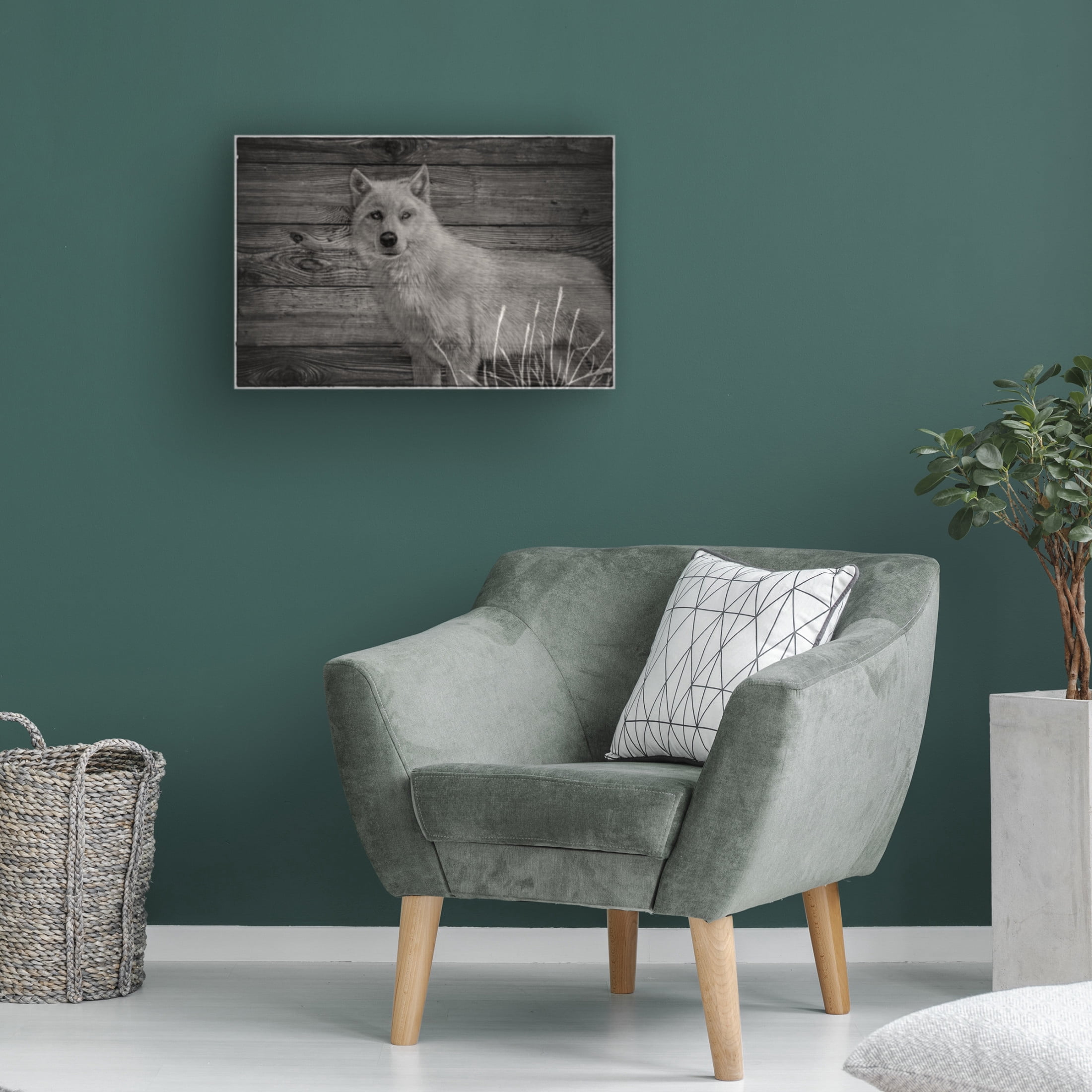 Canvas Wall Art - Gordon Semmens 'Woodgrain Antiques 14' Wall Art for Living Room, Bedroom, or Office Décor by Trademark Fine Art - 32 x 22 Inches