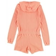 thumbnail image 2 of n:philanthropy Womens Hooded Henley Romper Jumpsuit, Orange, Small, 2 of 2