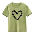 thumbnail image 4 of KAUOD Soft T Shirts for Girls 2025 Summer Short Sleeve Shirts Tops Crew Neck Comfy Preppy Girls Blouse Tees Cute Clothes, 4 of 8