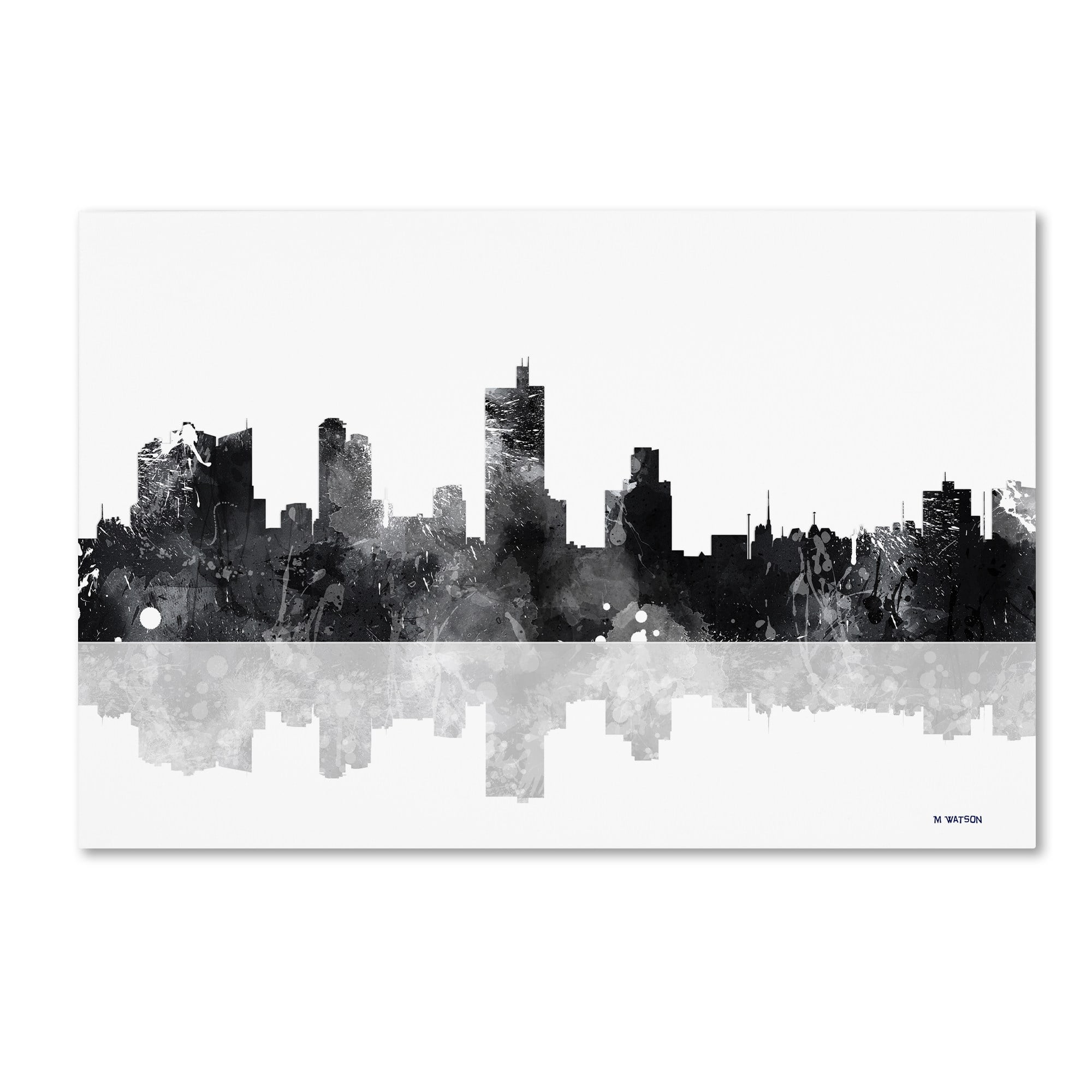 Trademark Fine Art "Fort Worth Texas Skyline BG-1" Canvas Art by Marlene Watson