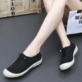 thumbnail image 3 of DADAWEN Women's Slip on Flat Casual Sneakers for Work Nurse Mesh Wakling Shoes Black 7US, 3 of 5
