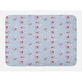 thumbnail image 1 of Animal Art Bath Mat, Winter Pattern Roosters Skating Playing Hockey and Skiing, Plush Bathroom Decor Mat with Non Slip Backing, 29.5" X 17.5", Pale Ceil Blue and Multicolor, by Ambesonne, 1 of 2