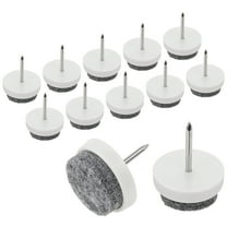Uxcell 0.79" Screw-on Furniture Felt Pad Nail on Chair Leg Floor Protector White 40 Pcs