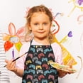 thumbnail image 2 of Colorful Games Device Dark Pattern Kids Aprons for Girls and Boys,Adjustable Neck Strap Toddler Aprons for Kids Cooking Baking, 2 of 6