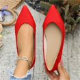 thumbnail image 2 of Willtoo Ladies Fashion Solid Color Pointed Toe Casual Shoes Shallow Flat Shoes Lace Shoes Women, 2 of 7