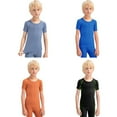 thumbnail image 4 of Youth Boys Compression Shirt Athletic Short Sleeve Baseball Undershirt Soccer Sports Base Layer Top 5-12T, 4 of 8