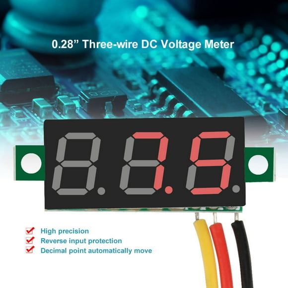 Voltage Meter, Lightweight , Voltage Panel Voltage Meter Voltage Panel for Kids Cars for Motorcycles To Monitor Battery Voltage