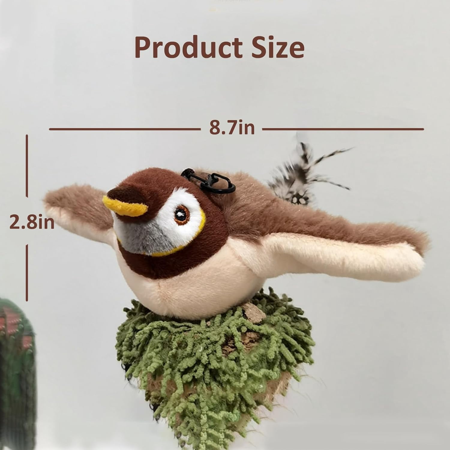 Interactive Chirping Bird Cat Toy, Flapping Bird Cat Toy, Flying Bird Cat Toy, Chirping Bird Cat Toy Flapping Wings, Flying Simulation Electric Sparrow Shaking Bird Hunting Cat Toy (Bluebird+Penguin)