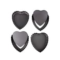 thumbnail image 1 of 4-Pack Tart Pans With Removable Bottom Heart Shaped Quiche Pans Pie Pans, 1 of 8