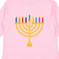 thumbnail image 4 of Inktastic Hanukkah Menorah Candles Boys or Girls Long Sleeve Toddler T-Shirt, 4 of 5