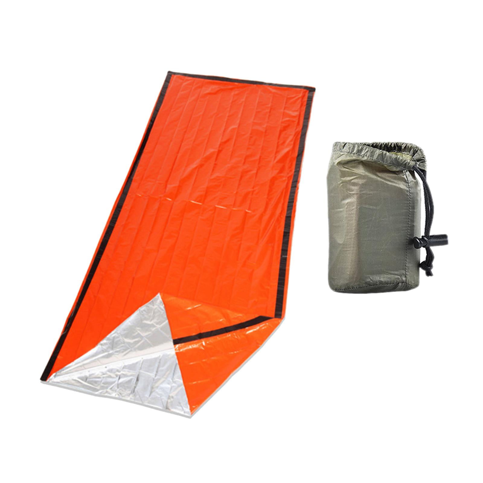 Orange Sleeping Bag Water Lightweight Thermal Bag Survival Blanket Portable Bags for Camping, Hiking, Activities - Green, 200x90cm