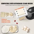 thumbnail image 2 of KFFKFF Accessoire pour Pâtes pour Mélangeur KitchenAid, Trio de Kit de Façonnage de Pâtes en Acier Inoxydable Comprenant un Rouleau-Feuille pour Pâtes, un Trancheur pour Spaghetti et Fettuccine, Créateur de Pâtes avec 8 Cadran à Épaisseur Variable, 2 of 9