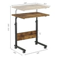 thumbnail image 5 of Standing Computer Desk With Wheels, Removable Side Desk, Sit-stand Desk With Adjustable Height, Card Slot, 5 of 6