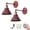 Rusty Red, variant on Kiven Battery Operated Wall Sconces,Vintage Wall Lights with Rechargeable Bulb, Dimmable Wall Lighting Fixtures for Painting Bedside Vanity Desk