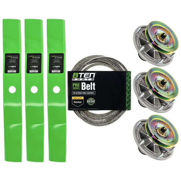 8TEN Blade Spindle Belt Kit for John Deere 737 757 Mid Mount 54 inch M136195 MK1005403