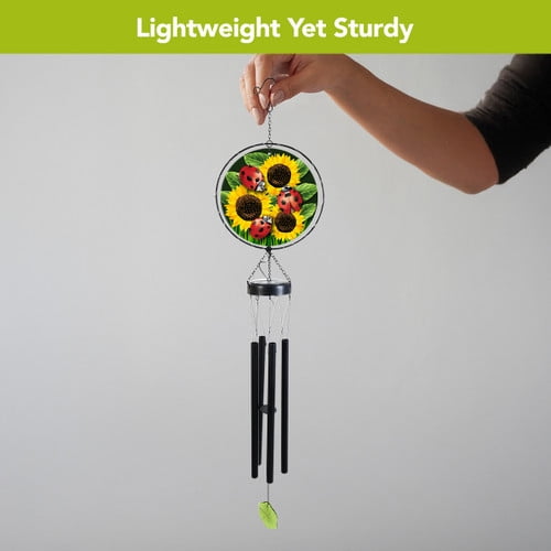 Briarwood Lane Ladybugs and Sunflowers Illuminated Wind Chime