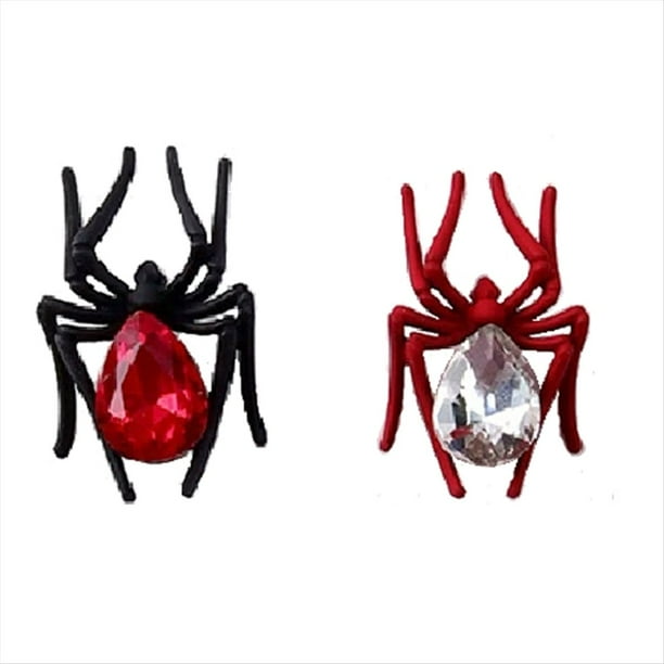 Producto Terminado Adornos de Araña Decoración de Manicura con Tachuelas de Aleación Retro Negro y Rojo