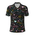 thumbnail image 2 of Daiia I love you Mom Pattern Men’s Polo Shirts,Solid Deck Shirt,Classic Fit, Breathable Cotton Polo for Casual and Sport Wear-XX-Large, 2 of 9