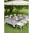 thumbnail image 5 of 54x80 Inch Outdoor Tablecloth with Umbrella Hole Zipper Rectangle Farmhouse Leaves Rectangular Tablecloths Outside Waterproof Florals Country Vintage Gray Wood Patio Table Cloth Cover for Picnic, 5 of 8