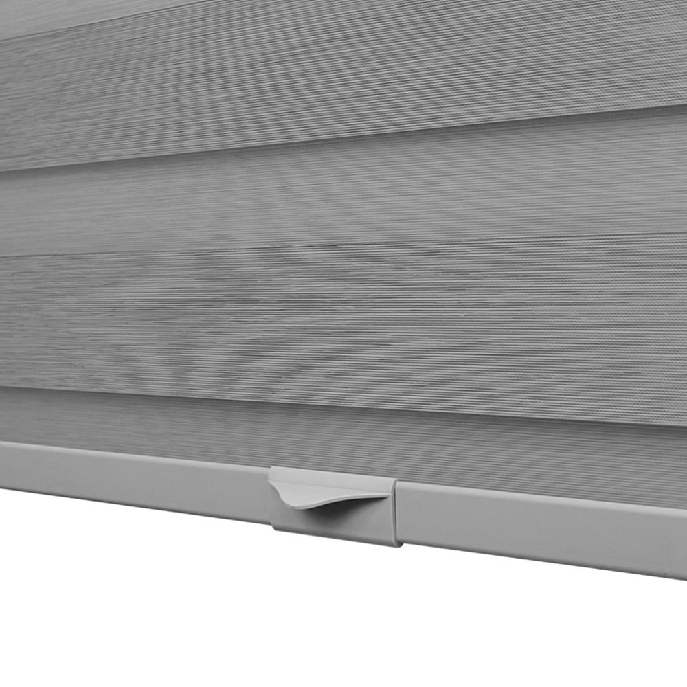 Lumi Blackout Cord-Free Zebra Blinds Fabric Roller 29" x72", Grey