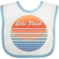 thumbnail image 3 of Inktastic Lake Placid Retro Sunset Boys or Girls Baby Bib, 3 of 4
