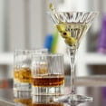 thumbnail image 6 of Luigi Bormioli Bach 8.25 oz Martini Glasses Set of 4 - Titanium Reinforced Stem, Made of SON-hyx Crystal - Ribbed Design Coupe Cocktail Glass - Made in Italy, Dishwasher Safe, 6 of 9