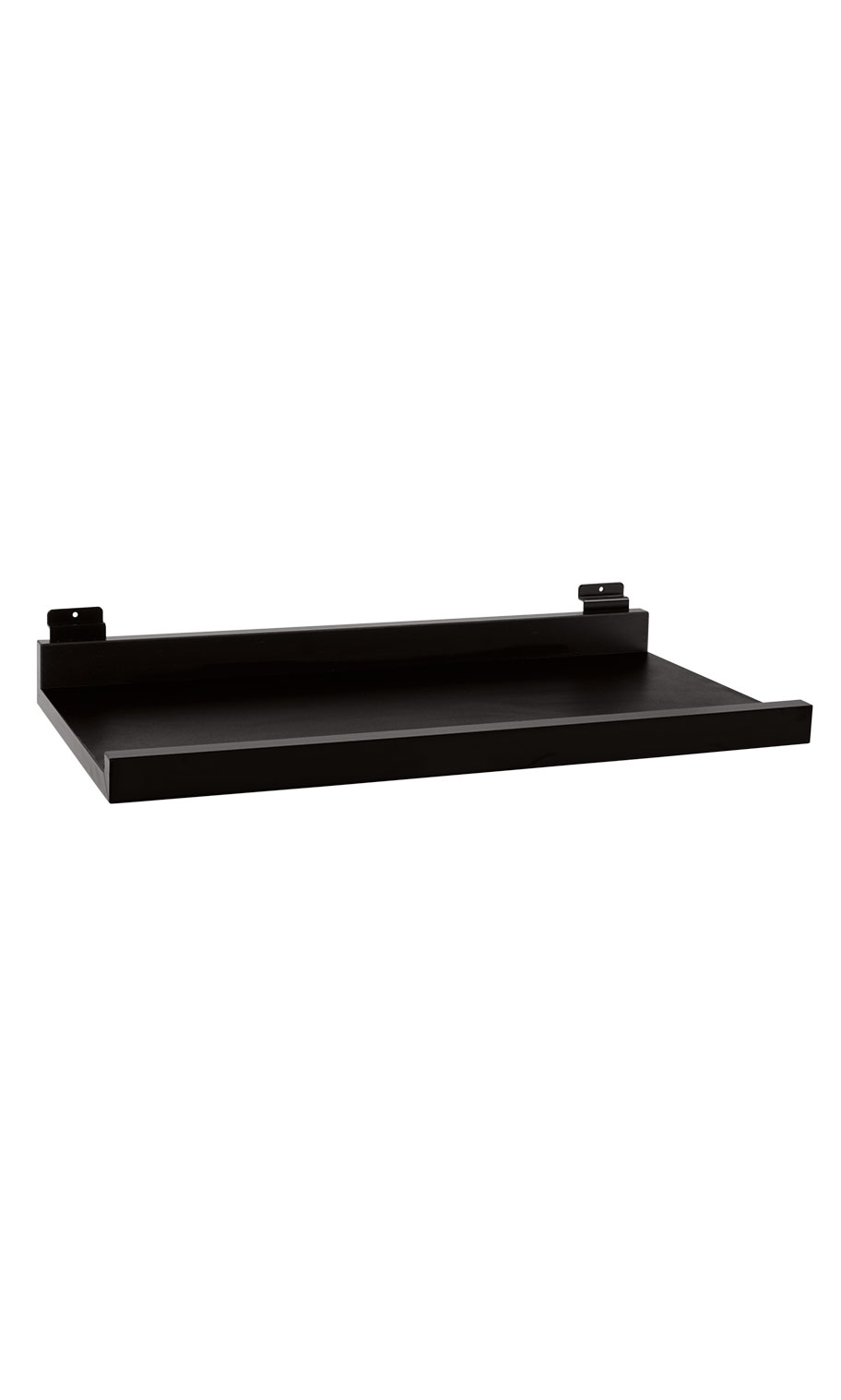 Black Melamine Shelf Kit for Slatwall 11½”D X 24”L