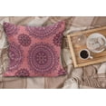 thumbnail image 2 of Purple Mandala Fluffy Throw Pillow Cushion Cover, Filigree Art Inspired Bohemian and Oriental Display, Decorative Square Accent Pillow Case, 20" x 20", Coral Fuchsia, by Ambesonne, 2 of 5