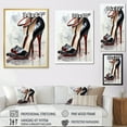 thumbnail image 4 of Designart "Black And Red High Heels Euphony II" Fashion Canvas Wall Art, 4 of 5