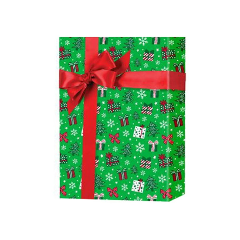 JAM Paper White Glitter Gift Wrap with Double Sided Tape Set