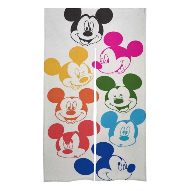 Cortina de puerta de Mickey Mouse, cortina opaca para puerta de 34 x 57 pulgadas, cortina divisoria de privacidad para decoración del hogar, dormitorio, cocina, 2 paneles