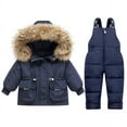 thumbnail image 2 of guisaled Baby Snow Suits for Girl Warm Hooded Toddler Winter Coat and Snow Bibs Pants 2 Piece Ski Suit Snowsuit 1-3 Years, 2 of 3