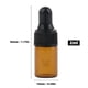 thumbnail image 2 of Matsuzay Botella de subenvase recargable, reutilizable, a prueba de fugas, 1-2ml, dispensador de viaje, contenedor cosmético de vacaciones, Almacenamiento y organización del hogar Marron oscuro 2ml, 2 of 6