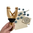 thumbnail image 1 of Outdoor Hunting Slings Catapult Wooden Handle Slings Game Shooting Target Set, 1 of 5