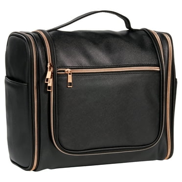 Walmart Makeup and Cosmetic Carry All Travel Toiletry Bag with Hanging Hook for Adult , Black ,14" x 5.5" x 10.5"