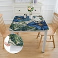 thumbnail image 2 of Acheng Blue Flowers Butterfly Square Table Cover 100% Polyester Fiber 46*46, 2 of 8