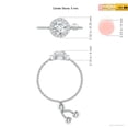 thumbnail image 4 of ANGARA Lab Grown Diamond Bolo Ring with Halo for Women in 14K White Gold (Size-5mm | Color-F-G | Clarity-VS) | April Birthstone, Birthday, Anniversary, Jewelry Gift for Women | Lab-Grown Diamond Ring, 4 of 6